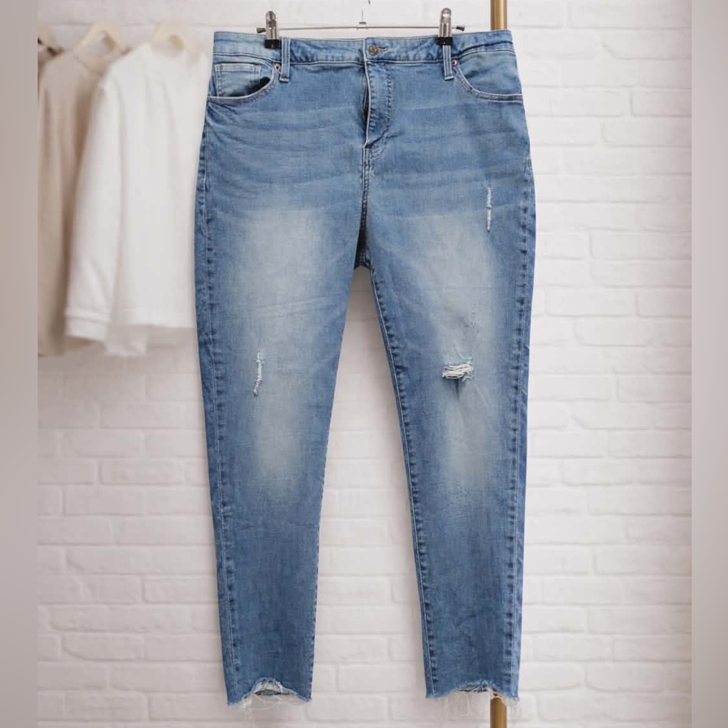 Pistola 16w Light Blue Distressed Skinny Jeans